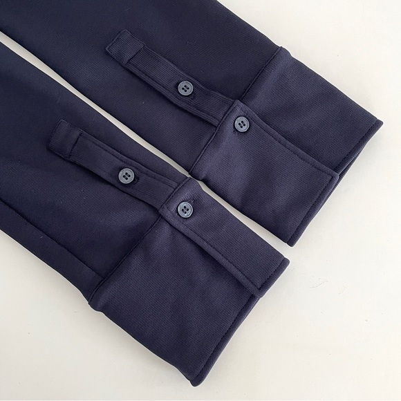 COS Exaggerated Collar Button Up Jersey Shirt in Navy Blue Small - Picture 10 of 12